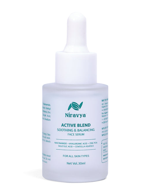 Niravya Active Blend Soothing & Balancing Face Serum For Acne, Oil Control & Skin Barrier Repair